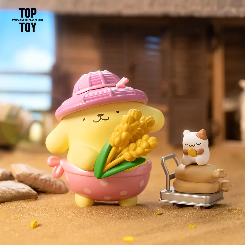 

TOPTOY Sanrio, Pom Pom Purin, Pudding Puppy Foison Series, Original Designer Blind Box Mystery Figurine Action Figure Girls Toy