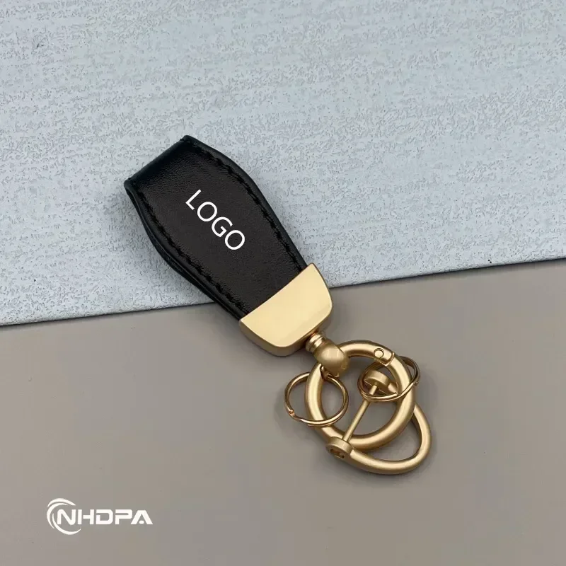Кожаный Автомобильный Брелок с металлическим логотипом для Maybach Bentley Ferrari Lamborghini
