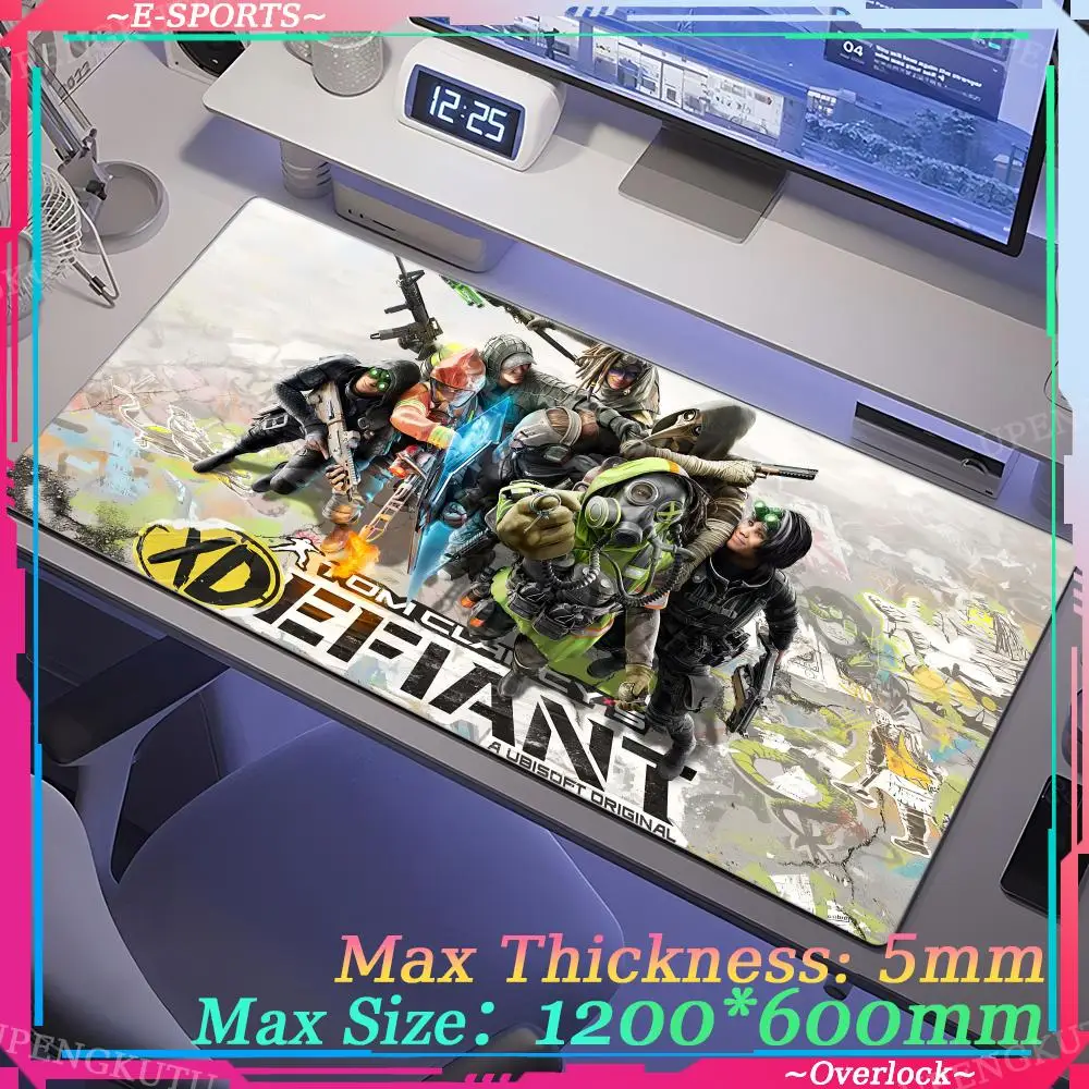 Oversized X_XDefiant Anime 1200X600MM MousePad Game Accessories Desktop Keyboard Pad Carpet Rubber Mouse