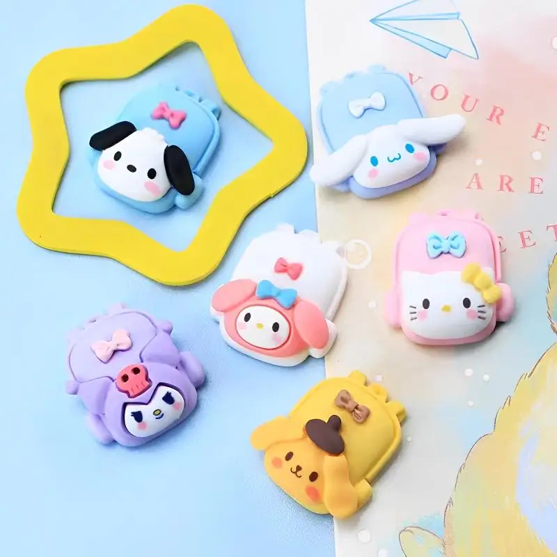

Аксессуар Sanrios Hello Kitty, школьный портфель на половину лица, милый мультяшный Kuromi My Melody Pompompurin, украшение «сделай сам» для чашки с водой