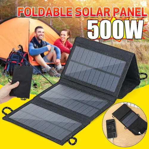 

500W Solar Panel Foldable Solar Panel Charger USB Phone Camping Charger