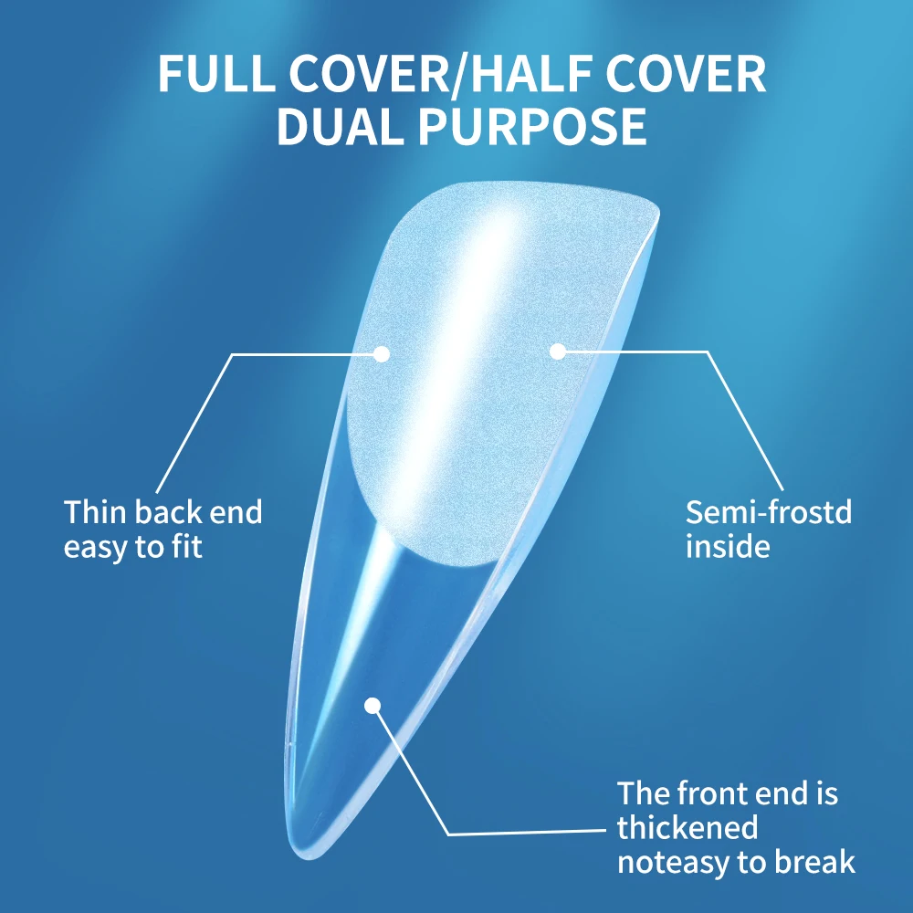 120 шт. прозрачные матовые длинные шпильки/миндаль/квадратные накладные ногти