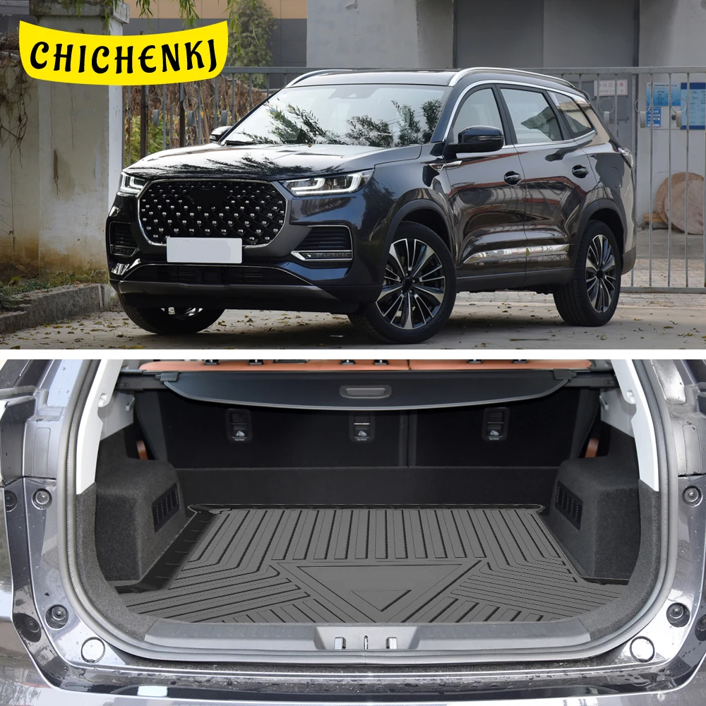 

For Chery TIGGO 02 2021-2022 Cargo Liner All-Weather TPE Non-slip Trunk Mats Waterproof Boot Tray Trunk Carpet