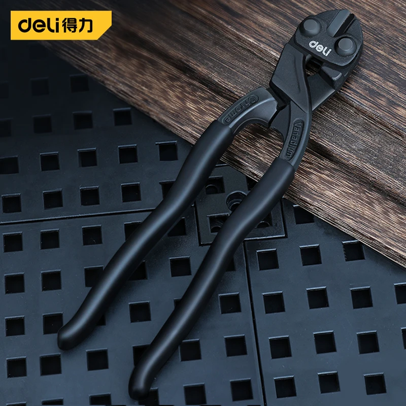 

Deli 8 inch Black Bolt Cutters CR-V Steel Wire Cutters Multifunction Pliers with Nail Pulling Structure Household Hand Tools