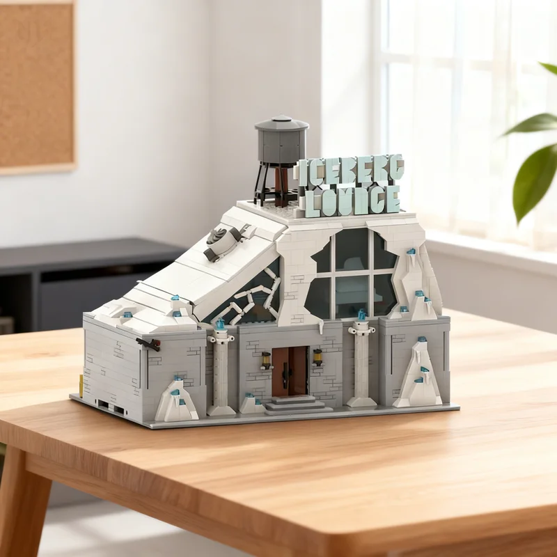 Фото 2956 деталей MOC The Iceberg Lounge Super Heroes DCD: Модель Бэтмена, строительные блоки, архитектурная игрушка, рождественский подарок, идея для детей, DIY №1