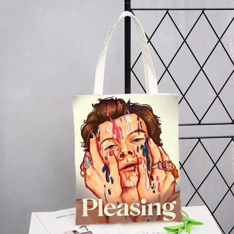 

Harry Styles Harry's House Print Bolsa Feminina Shoulder Canvas Bag Wild Messenger Bag Cute Fun Handbag Women Designer Tote Bag