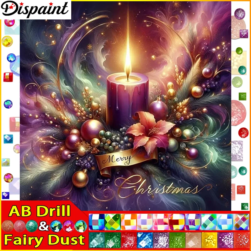 Dispaint Fairy Dust AB 5d алмазная живопись полная квадратная/круглая &quotсвеча цветок