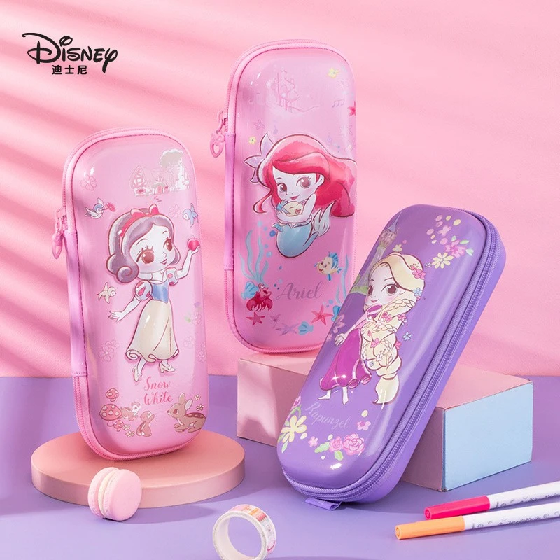 2022 Disney Stationery Pen Bag Frozen Elsa Princess Snow White Cartoon Papeleria School Supply Stationery Store Pencil Case Box