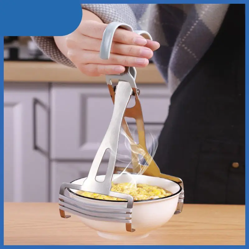 

Anti-scalding Dish Clip With Non-slip Silicone Universal Kitchen Pot Bowl Dish Holder Oven Mitts Utensils Bakeware Steamer Plier