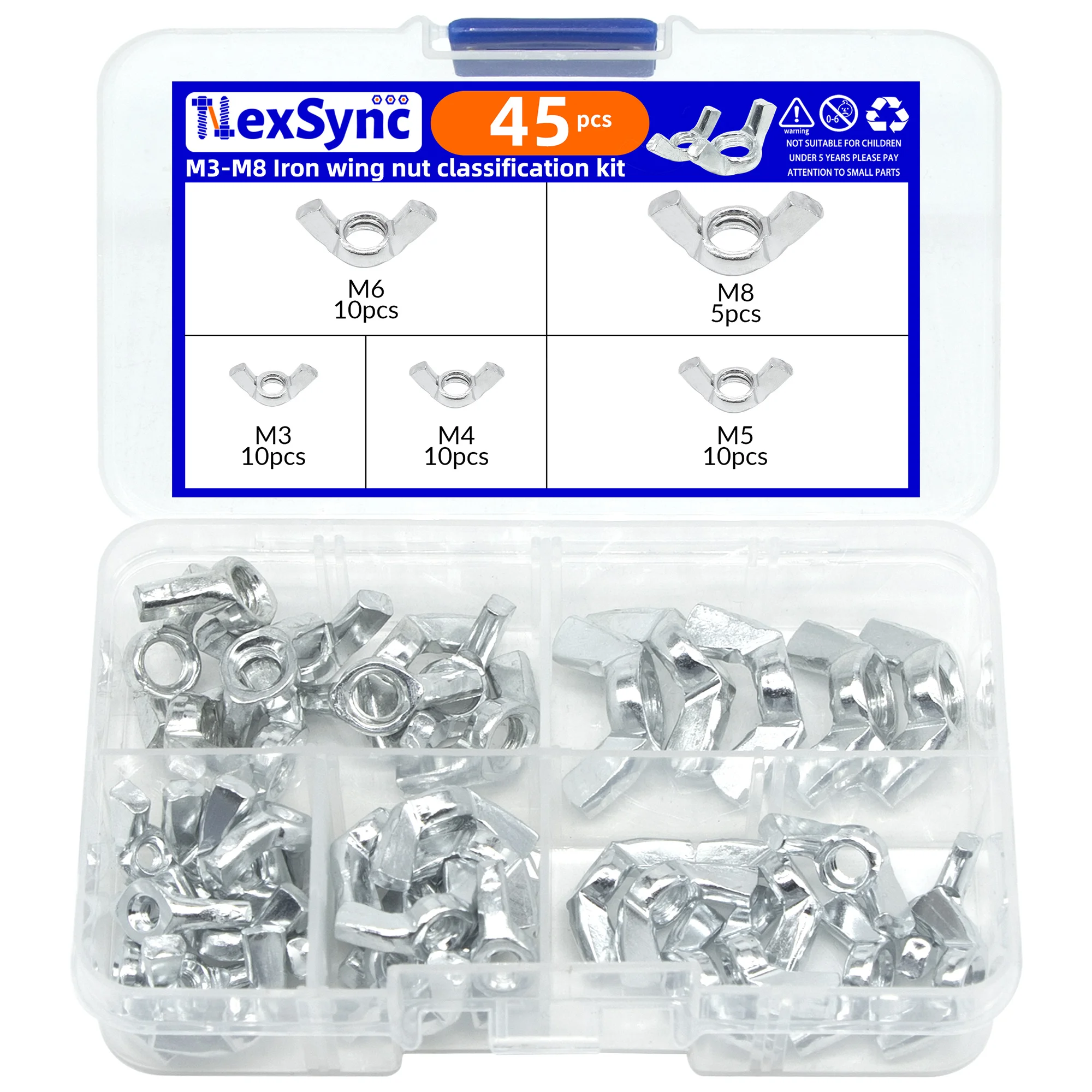 

Набор гаек-барашков из углеродистой стали M3-M8