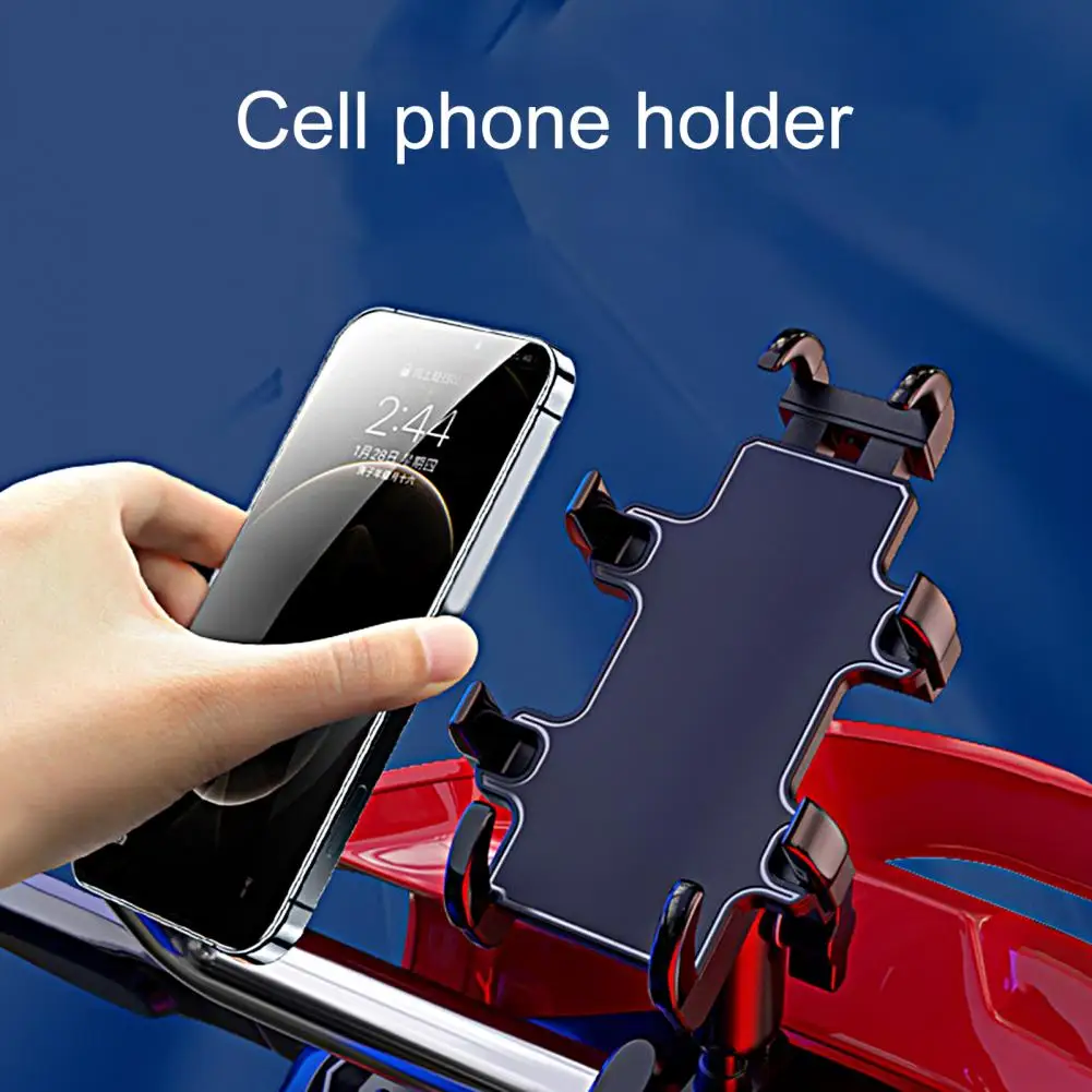 

Durable Motorbike Phone Holder Easy to Install Soft Rubber 360 Degree Rotation Motorcycle Phone Bracket Space-saving