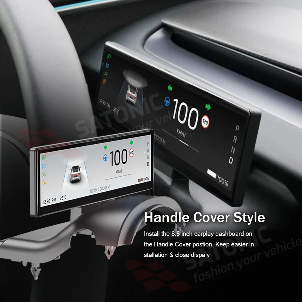 Фото SATONIC 8.8'' Умная приборная панель с CarPlay для Tesla 2026 New Model Y Juniper, поддержка беспроводного CarPlay, Android Auto, GPS №4