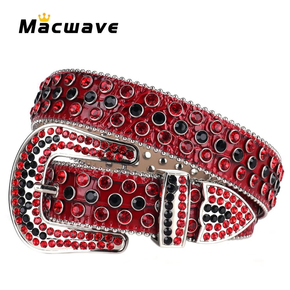 Western Rhinestone Belts Fashion Luxury Cinturones Para Hombre Sintirones Mujer Crystal Diamond Studded Straps Ceinture Homme