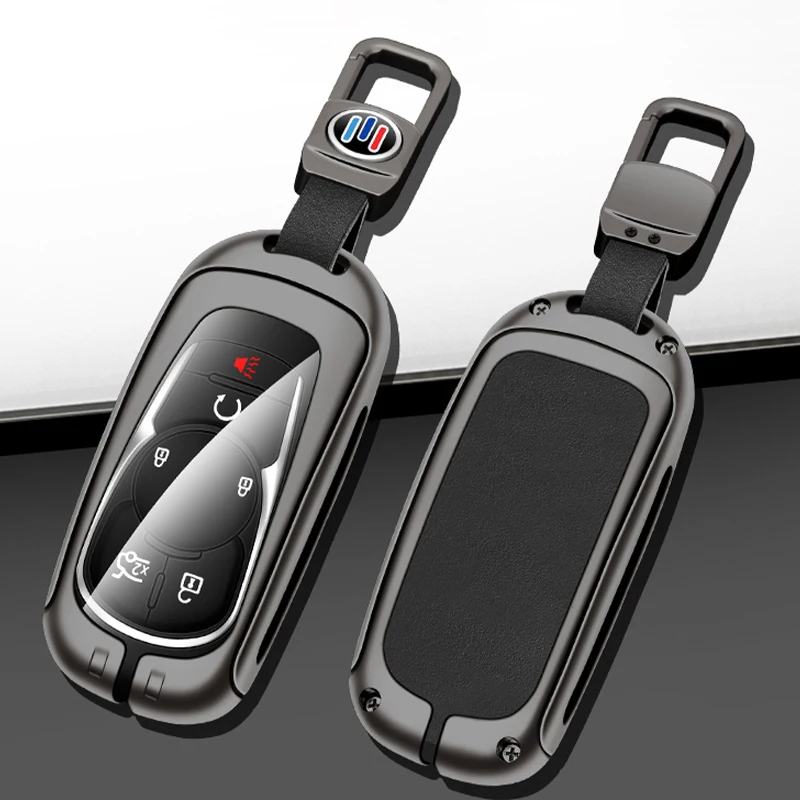

Metal Leather Car Remote Key Case Cover Shell Fob For Opel Astra For Buick Encore Envision NEW LACROSSE Weilang Key Protection