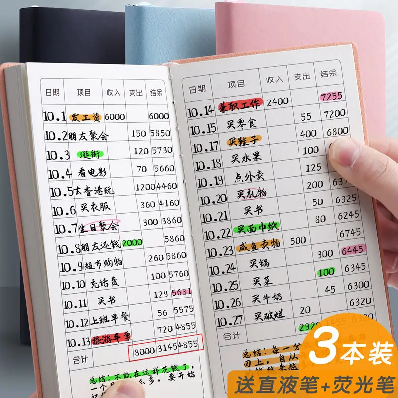 

Cash Diary Book Hand Account Detailed Account Family Life Daily Expenses Financial Management Notebook Small Portable Household