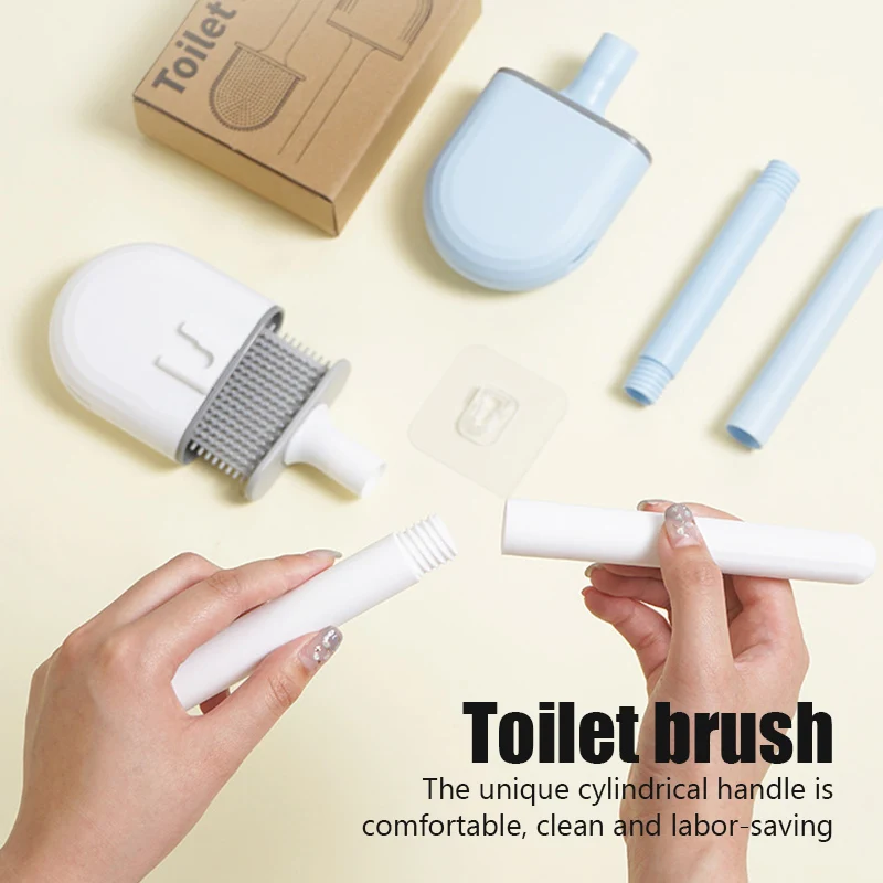 Щетка для унитаза Водонепроницаемая с основанием силиконовая мягкая щетка