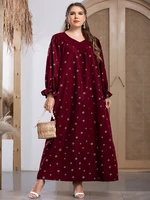 toleen womens plus size large elegant maxi dress 2022 spring long sleeve abaya oversized muslim party evening festival clothing
