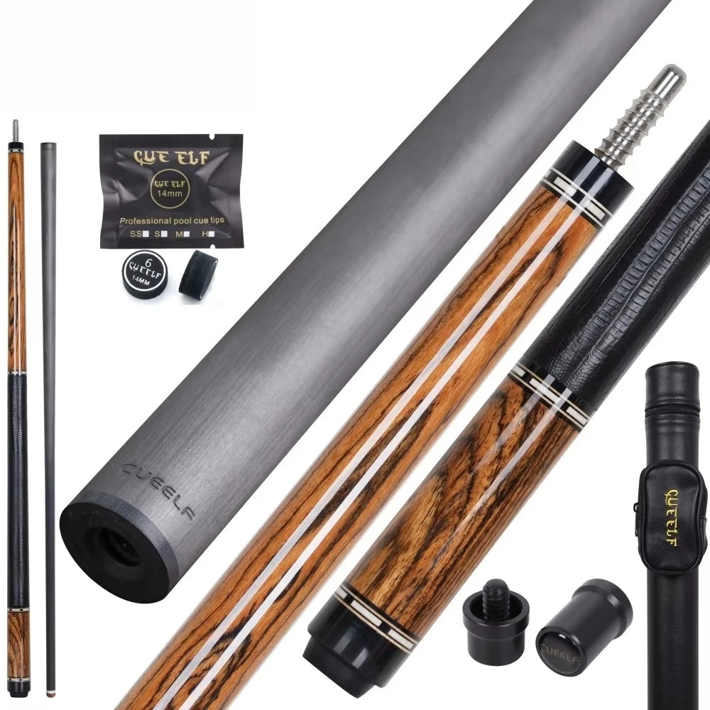 Фото Высококачественный профессиональный кий из углеродного волокна Ebony Cocobolo Curly Wood Бильярдный кий №5