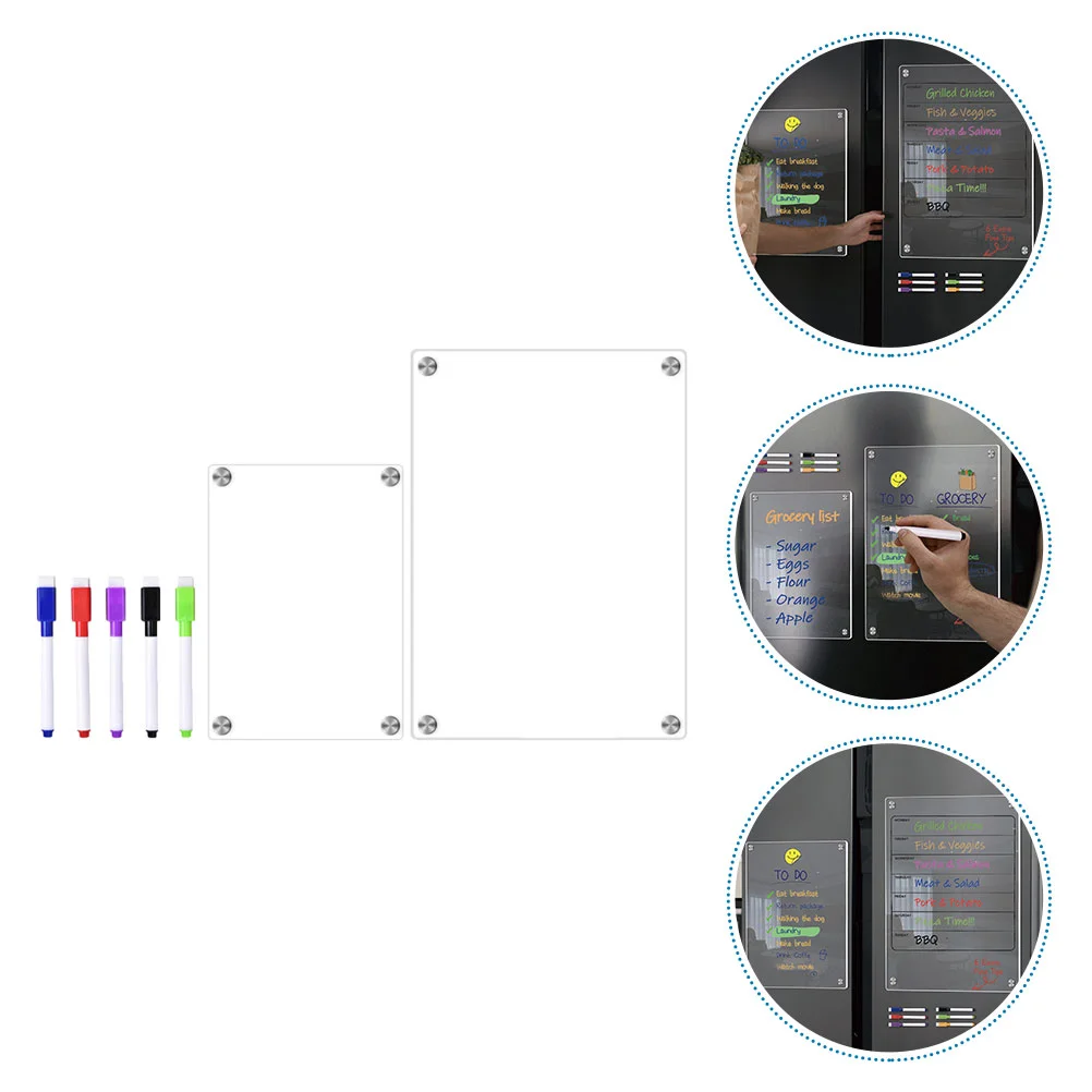 

Magnetic Calendar Kitchen Supplies Whiteboard Fridge Dry Erase Refrigerator Reminder Acrylic Schedule Writing