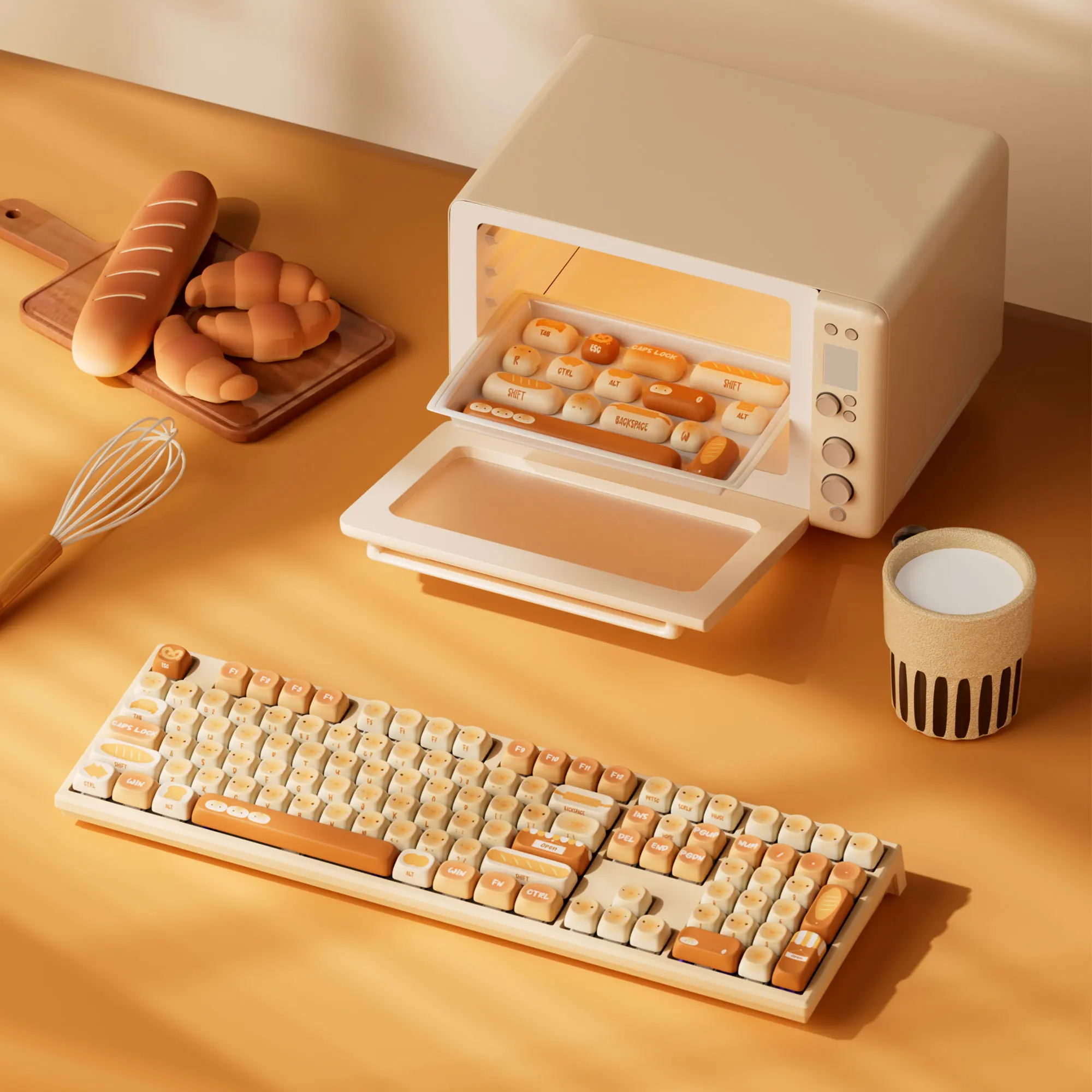 Механическая клавиатура Akko MonsGeek MG108B Bun Wonderland профиль MAO/MOA RGB 108-клавиш