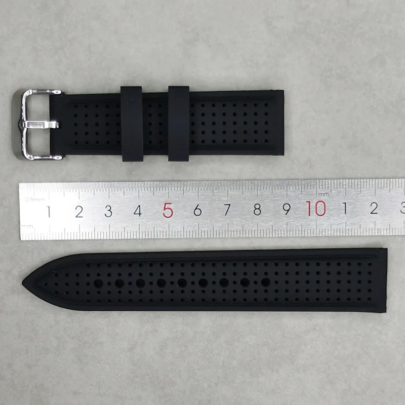 Suitable For Samsung Huawei Seiko 20mm 22mm 24mm Breathable Waterproof Sports Silicone Watch Strap Bracelet Waterpoof