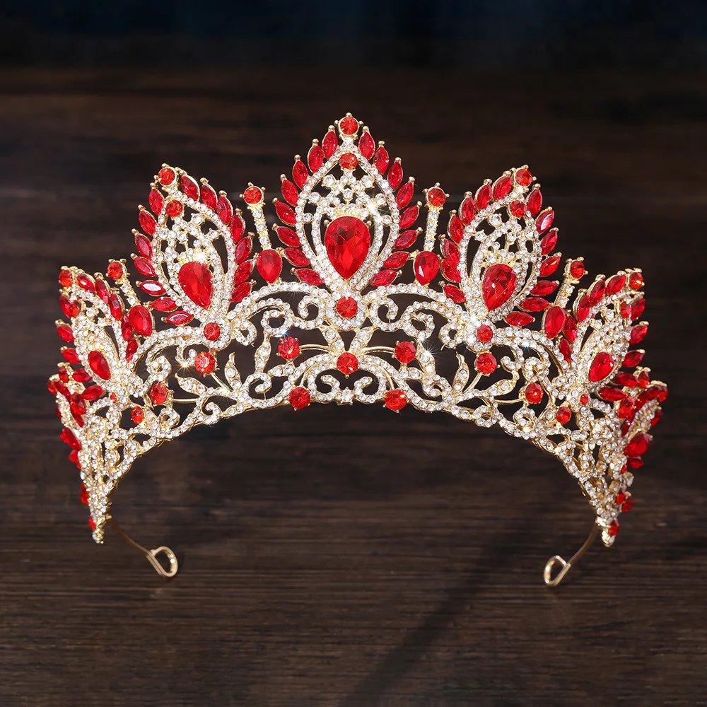 KMVEXO Королева Барокко Большой Кристалл Горный Хрусталь AB Диадемы Корона