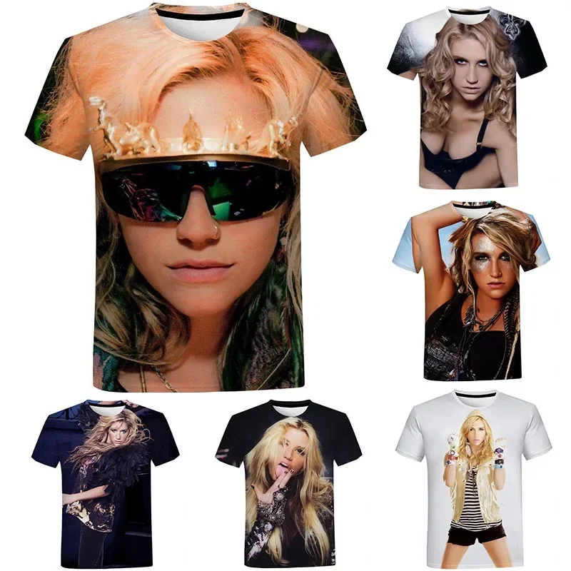

Singer Kesha 3D Printing T Shirts for Man and Women Graphic T-shirts Cosplay Men's Clothing Quality Haikyuu T-shirt for Men Tee