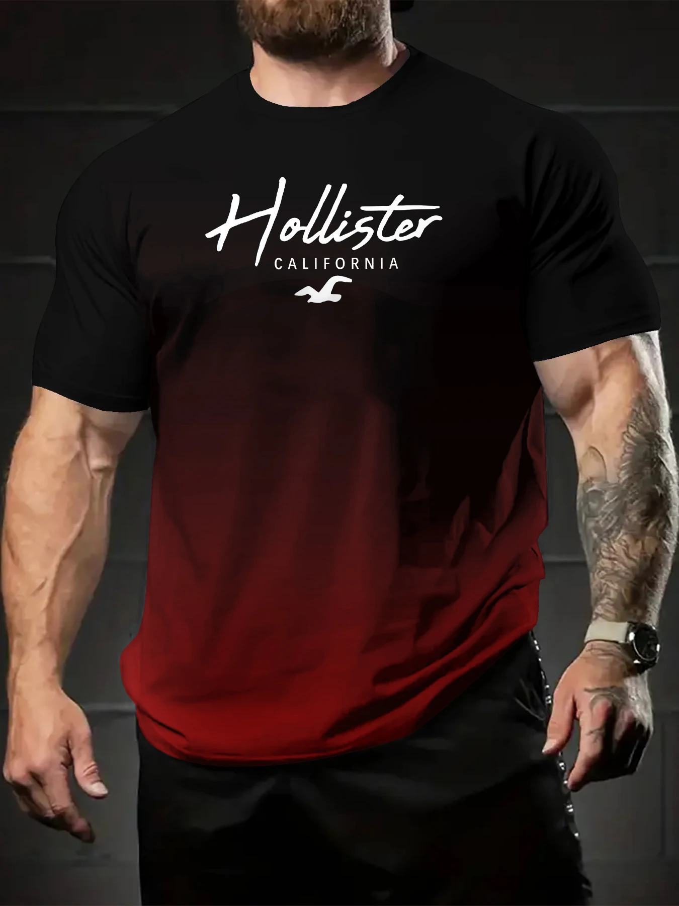 Футболка мужская с надписью модная уличная тенниска коротким рукавом