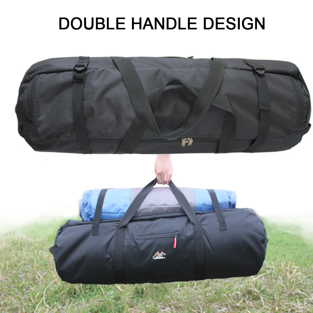 

Portable Canvas Bag with Zipper Folding Bag Duffel Travel Sports Equipment Bags Large-space Tent Carrying Bags