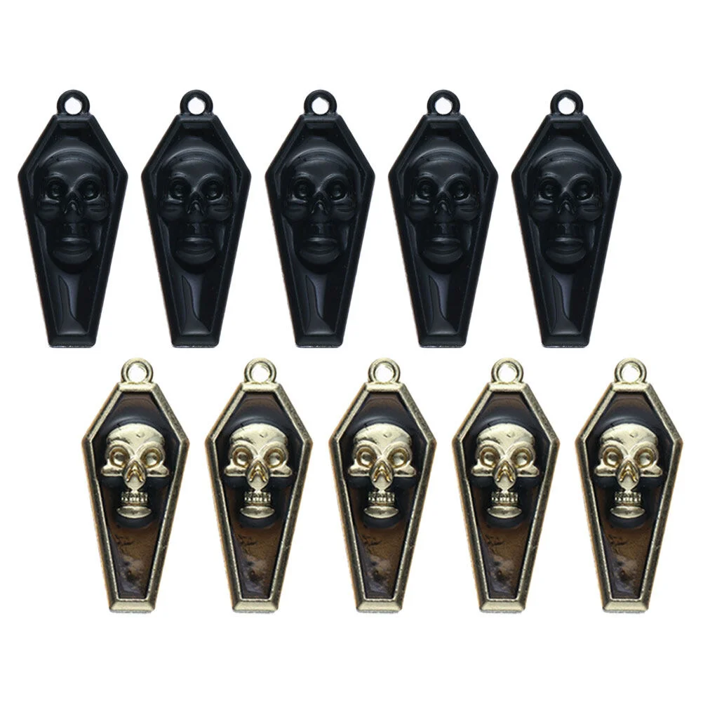

10 Pcs Trendy Necklaces Headgear Halloween Charms Metal Pendant DIY Alloy Decorative Making