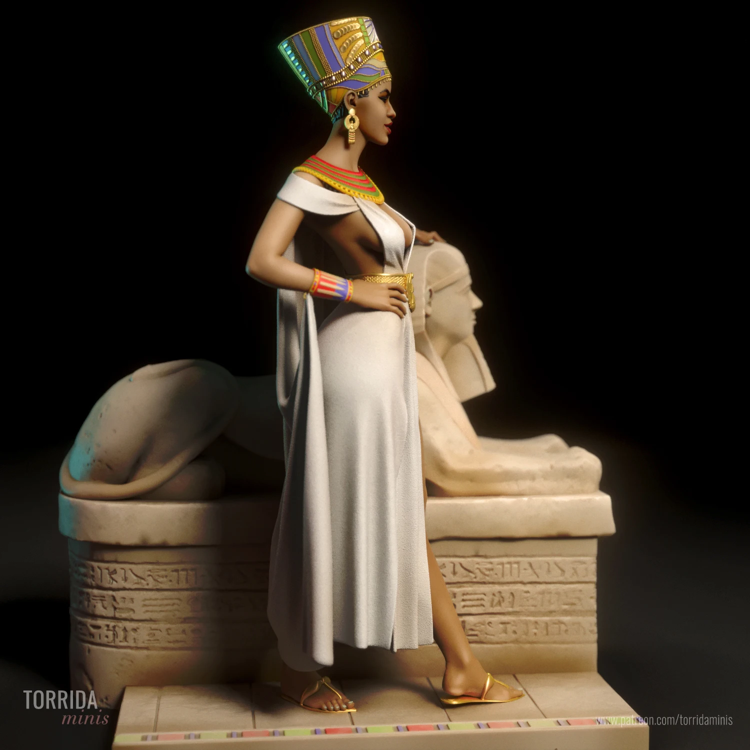 Набор моделей для 3d-печати 1/24 Древние египетские фармакологии неfertiti смола набор