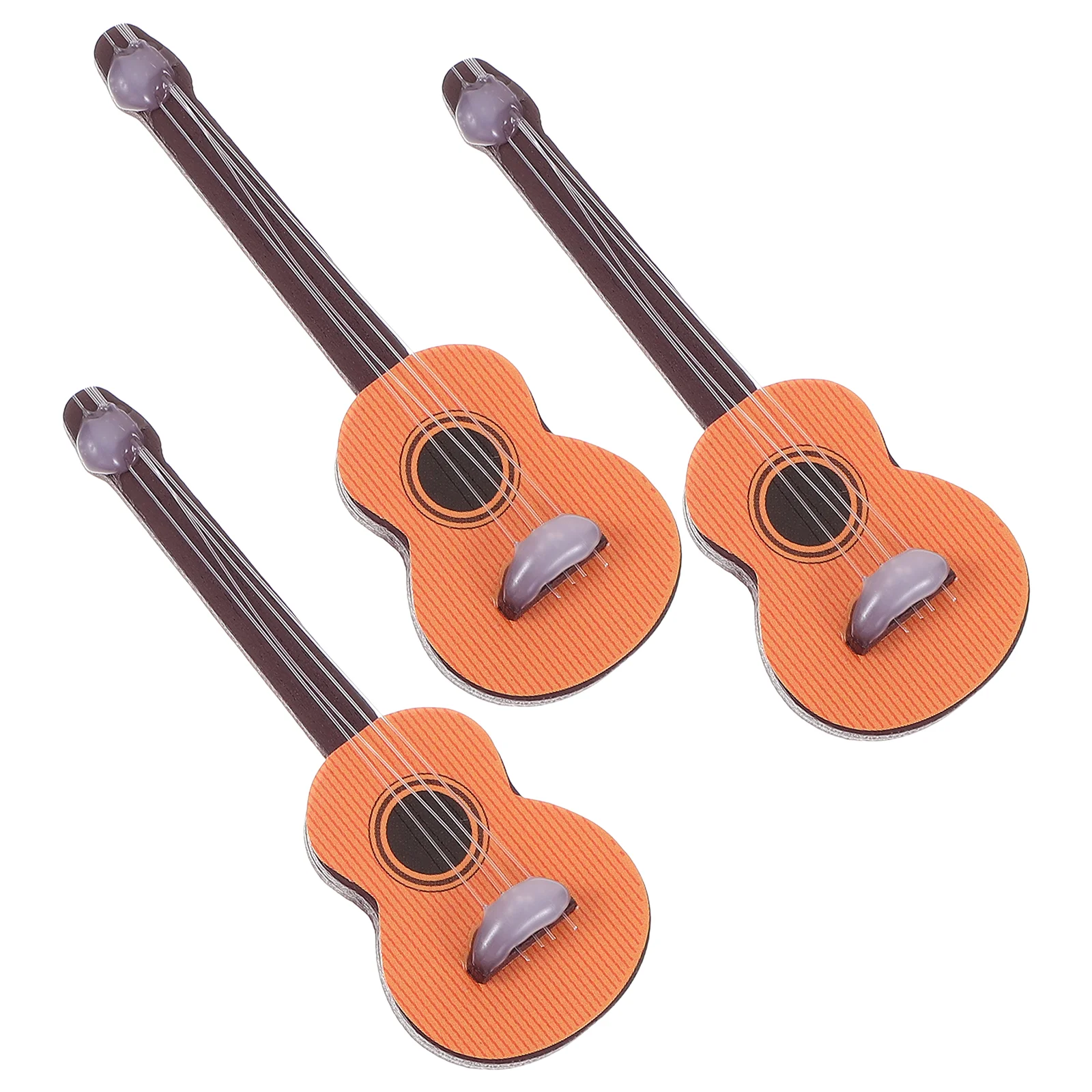 

Miniature Music Instruments Pretend Play Guitar Wood Decor Worlds Tiniest Violin Keychain