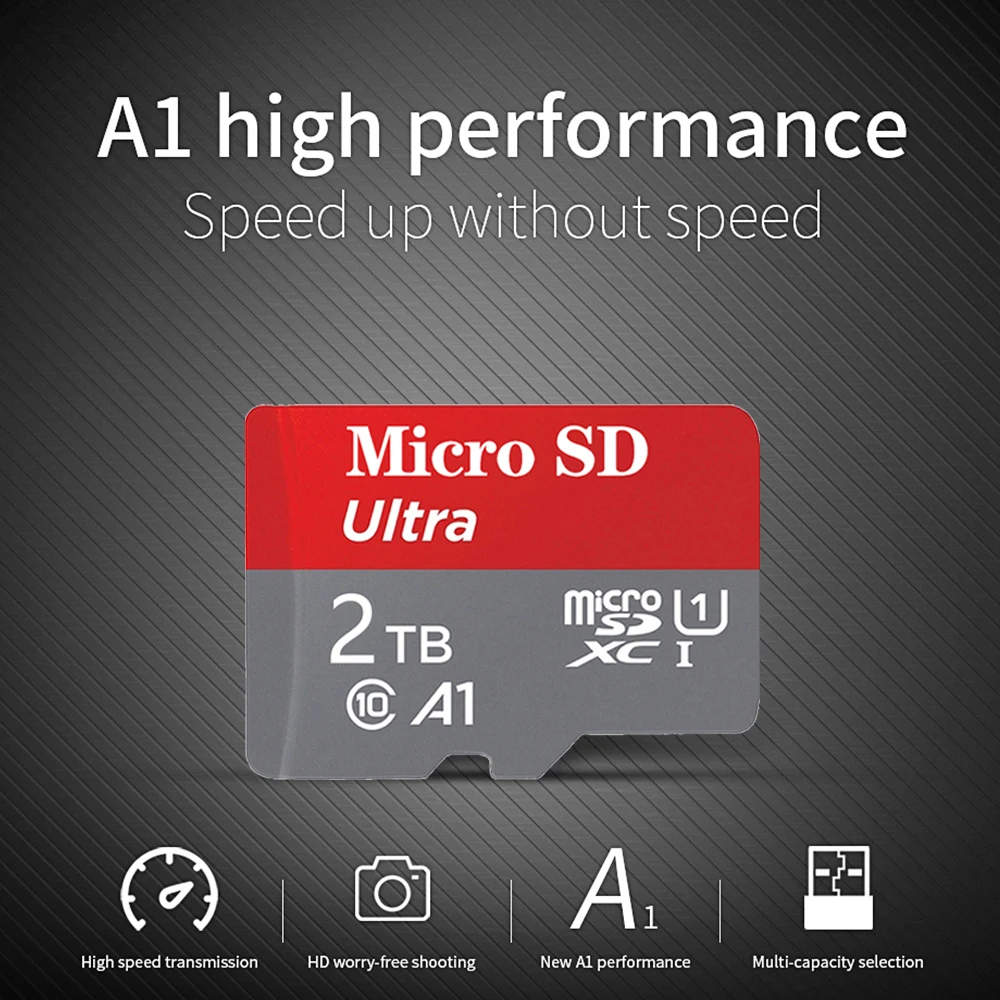 2TB Micro SDXC Memory Card Full Size Adapter A2 U3 4K C10 Read Speed Fast 4K Video Recording For GoPro Action Camera DJI Drone images - 6
