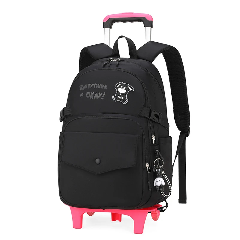 Travel Luggage Bags for kid Girl's Trolley School Backpack Wheeled bag for School Trolley bag On wheels School Rolling backpacks