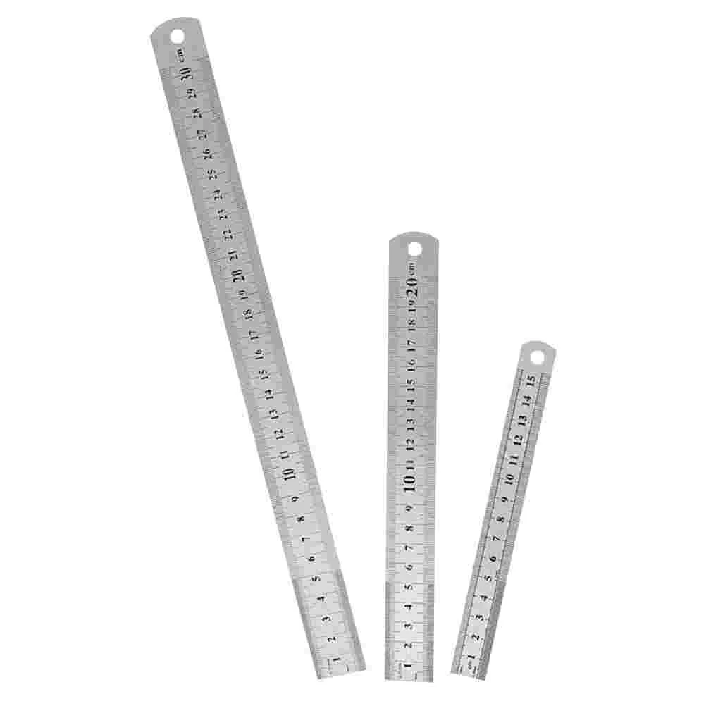 

Double-sided Graduated Ruler Rulers Office Stainless Steel Ruler Convenient Straight Metal Engineering Painting Pocket