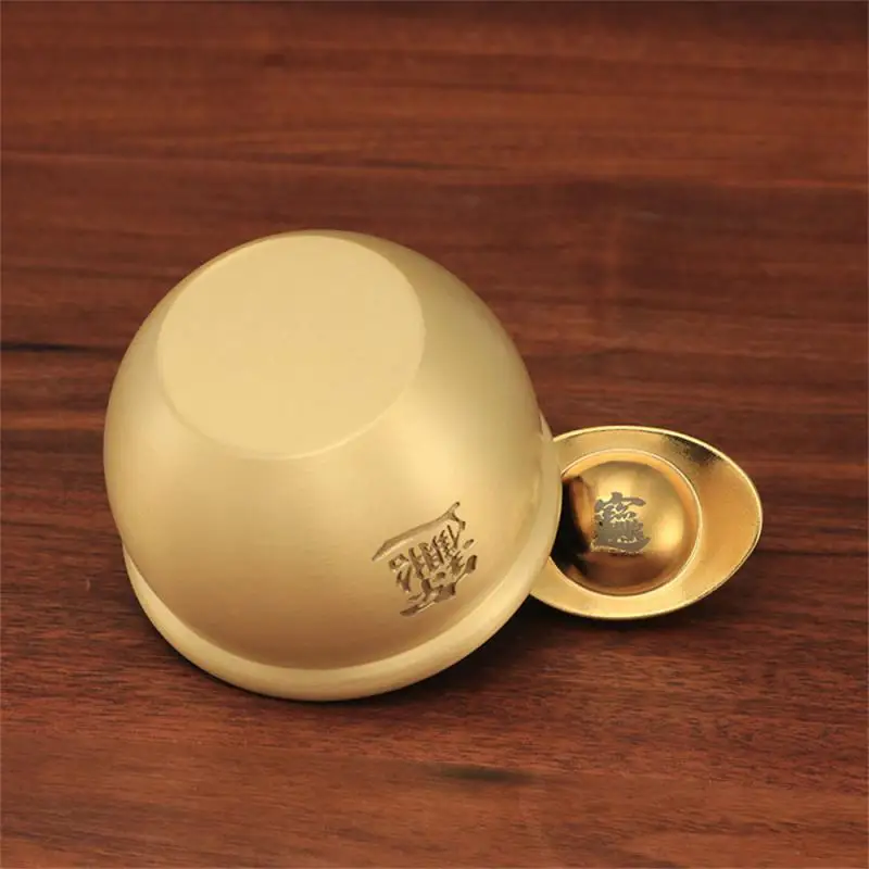 

Treasure Basin Table Ashtray Bowl-type Brass Ashtray Burner Container Small Water Cylinder Shape Cornucopia Ornament Desk Decor