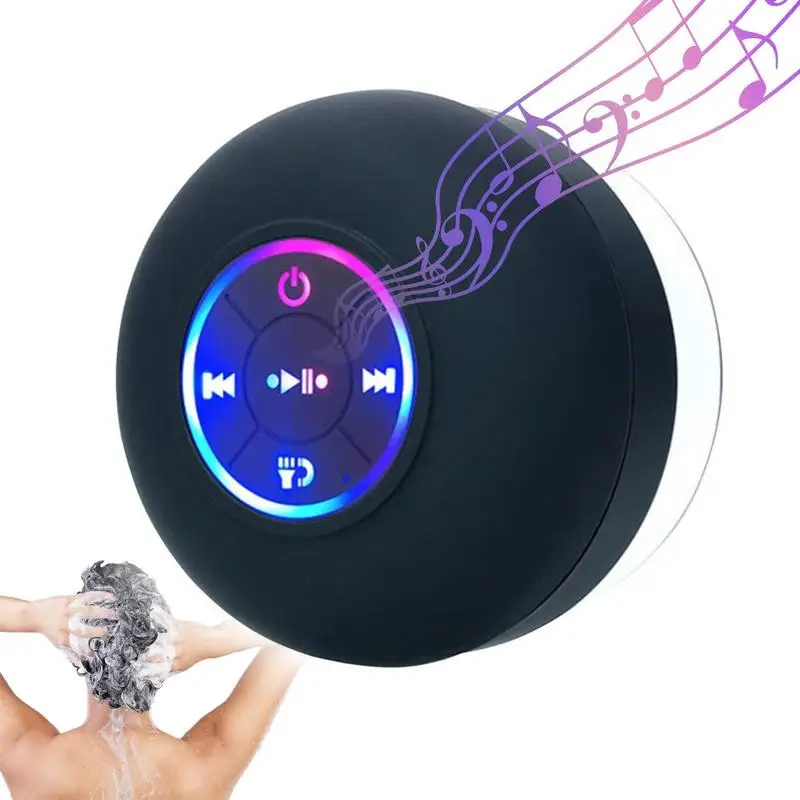 

Mini Waterproof Speaker For Shower 5.0 Wireless Speaker With Built In Mic Clear Sound Amplifying Accessories For Parties Beach