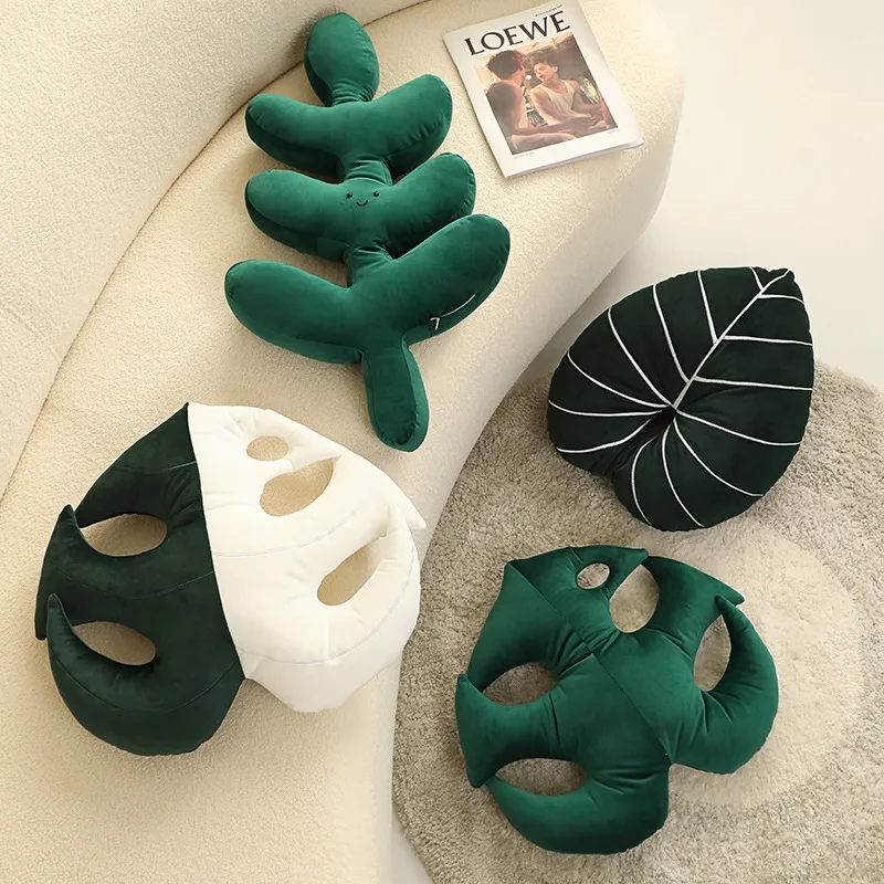 

Pillow Cushion Green leaf Tropical Plants Glory Philodendron Salian Alocasia Home Decorations Living Room Sofa Supplies Pillow