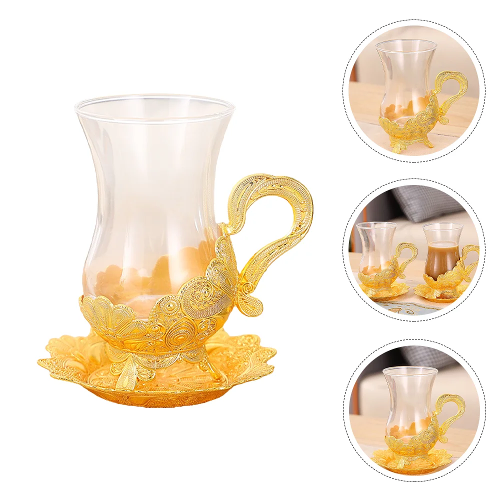 

Tea Cup Coffee Mugset Turkish Cups Drinking Serving Golden China Rustic Cappuccino Retrobritish Latte Marble Vintage Flower