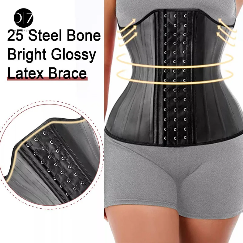DOOKZOOM женские латексные корсеты для талии стальной костяной корсет моделирования