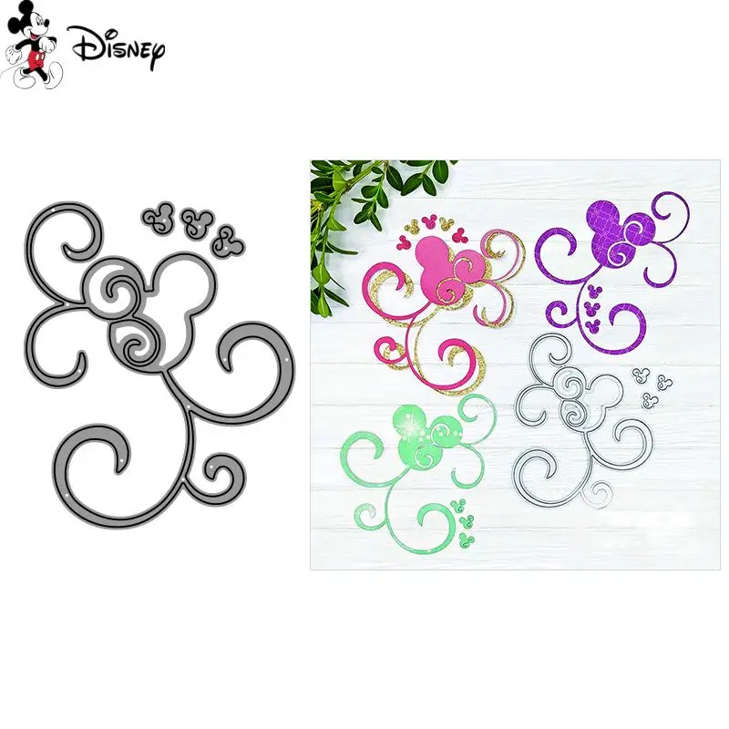 

Disney Mickey Flourish Cutting Dies Diecut For DIY Scrapbook Paper Card Making Decorative Craft DieCut New Arrival 2022