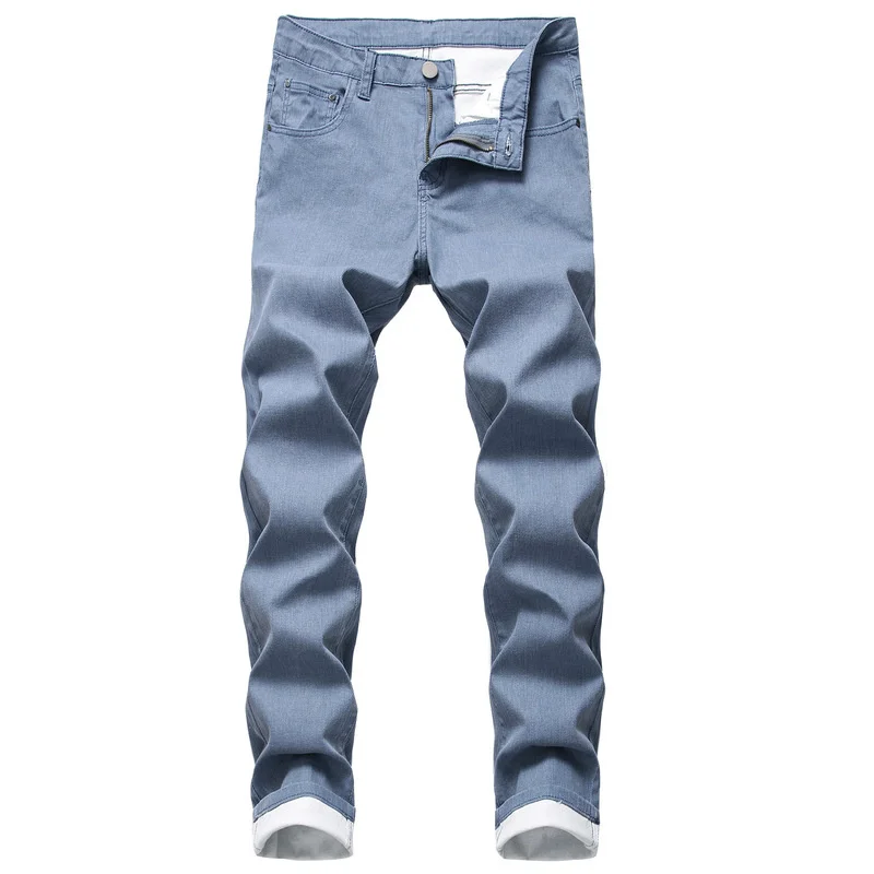 

Fashion Coated Streetwear Jeans 2023 New Arrivals Men's Stretch Solid Color Super Comfy Casual Classic Denim Trousers