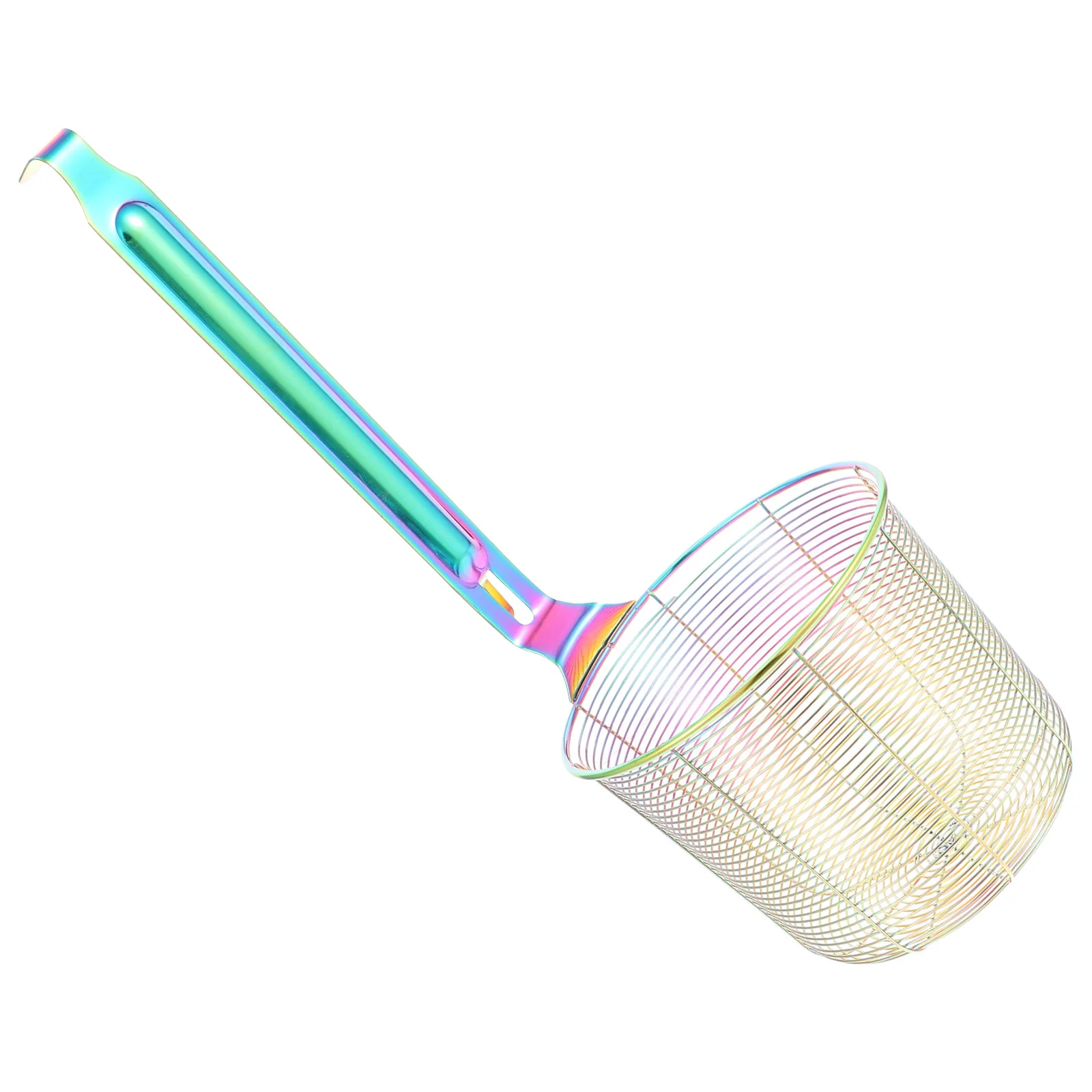 

Fine Wire Mesh Sieve Noodle Strainer Handle Stainless Steel Pasta Basket Insert Spider Egg Blanching Spoon