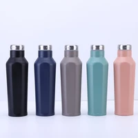 stainless steel thermos cup large capacity hexagonal diamond vacuum wine glass outdoor mountaineering kettle