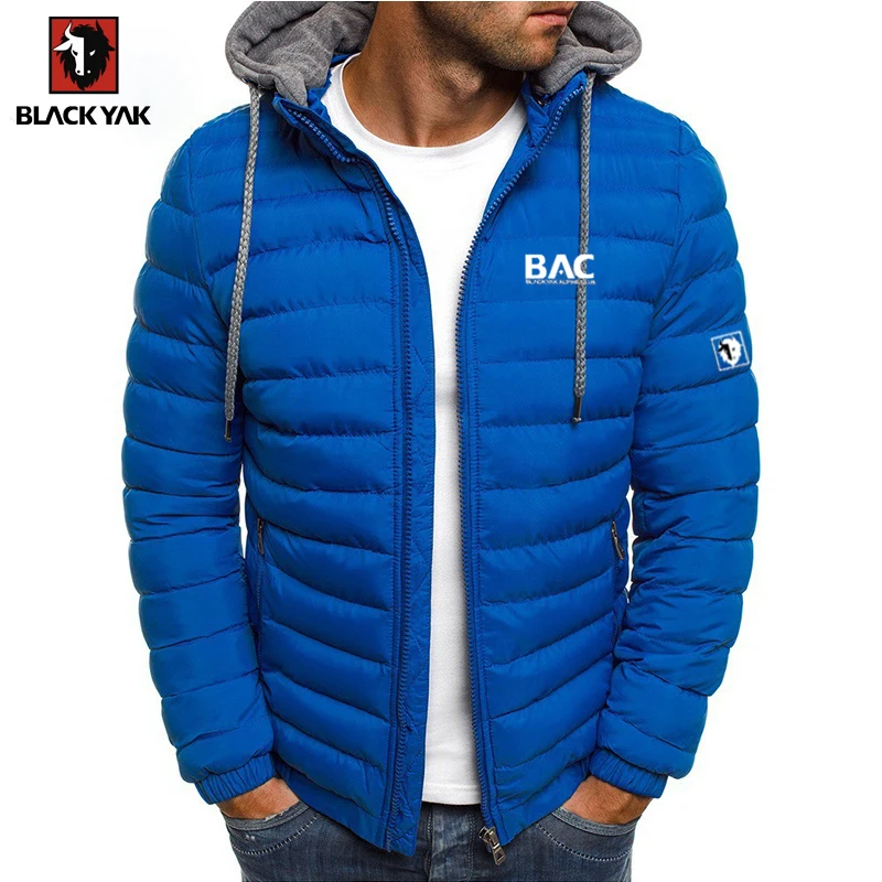 Men Brand BLACKYAK Padded Bomber Jacket Coat Streetwear Graffiti Jacket Parka Cotton Harajuku Winter Down Jacket Coat Outwear