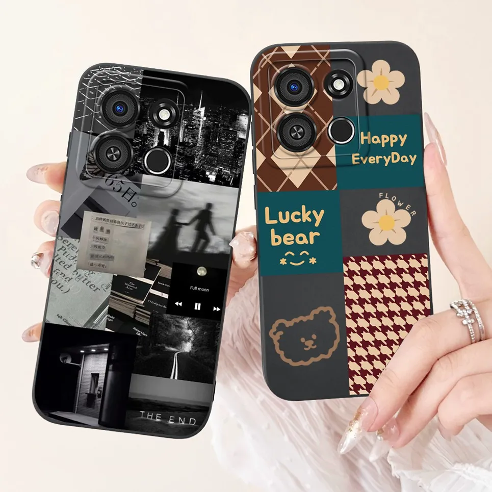 Фото Чехол для телефона Itel A05s A 05s Couple Love Heart Anti-knock Luxury 2024, модная задняя крышка для Itel A663LC ItelA05s, мягкая сумка из ТПУ №2