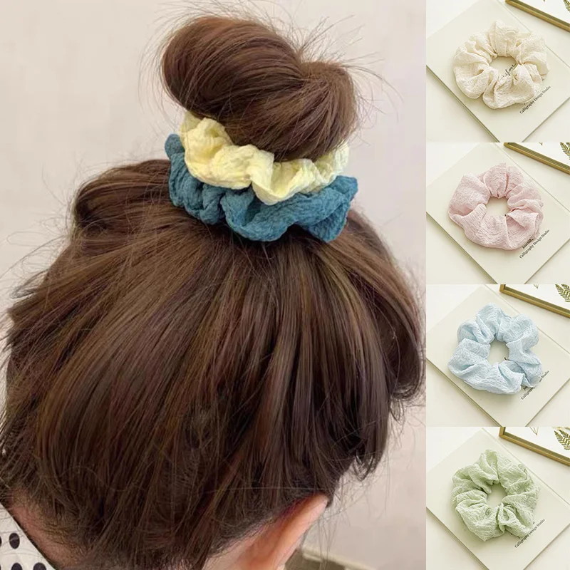 

Однотонные резинки для женщин, аксессуары для волос, резинки для волос для девочек, эластичные резинки для волос, держатель для конского хво...