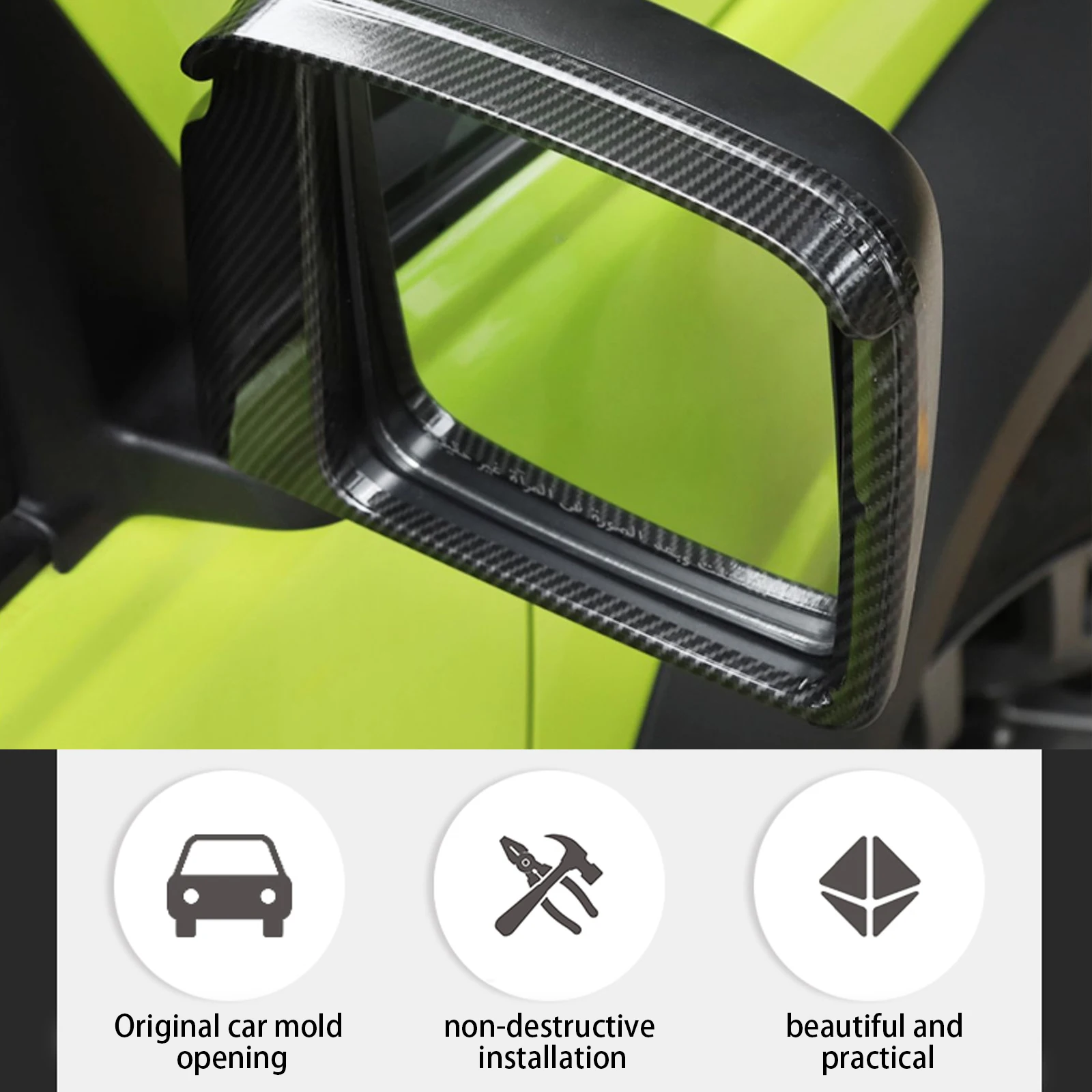 

Для Suzuki Jimny 2019 2020 2021 2022 аксессуар для автомобильного внешнего зеркала заднего вида декор для бровей рамка наклейка