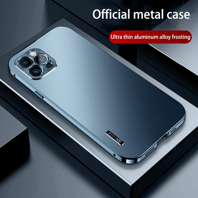 

Металлический магнитный чехол для iphone 13, 12, 11 pro max, все включено, матовый, с защитой от отпечатков пальцев, ультратонкие чехлы
