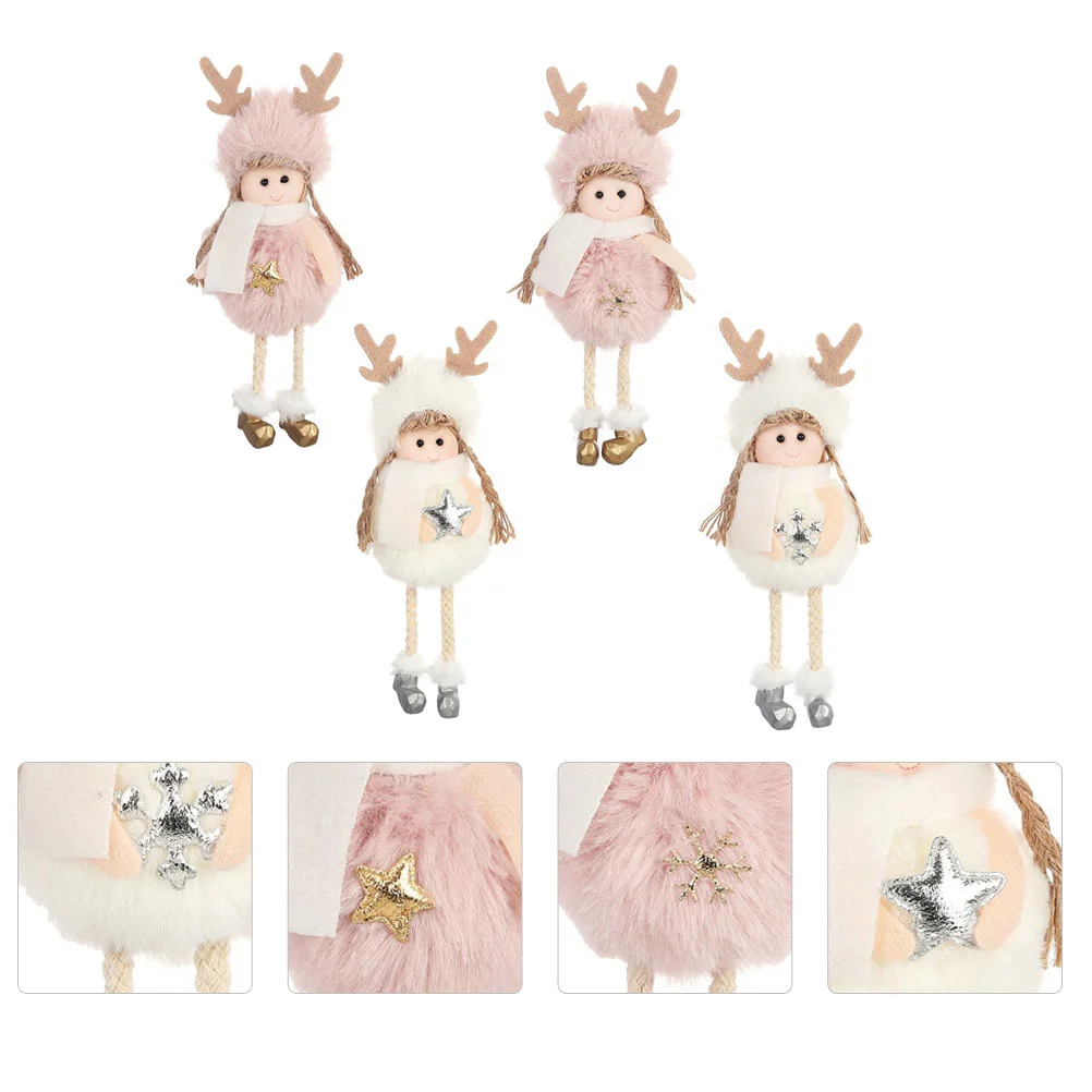 

4pcs Christmas Doll Pendant Xmas Hanging Pendant Xmas Tree Ornament Xmas Decor